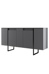 Komoda Luxe - antracit, crna