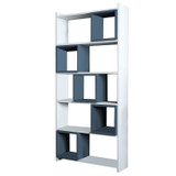 Polica za knjige Kutija - bijela, plava