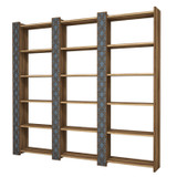 Polica za knjige Grad 3 - orah, kalcedon Polica za knjige Grad 3 - orah, kalcedon