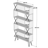 Polica za knjige Ekstra – Bijela Polica za knjige Ekstra – Bijela