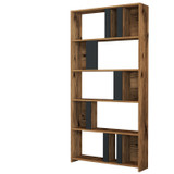 Polica za knjige Lima - orah, antracit Polica za knjige Lima - orah, antracit