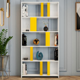 Polica za knjige Lima - bijela, žuta Polica za knjige Lima - bijela, žuta