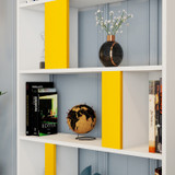 Polica za knjige Lima - bijela, žuta Polica za knjige Lima - bijela, žuta