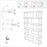 Polica za knjige Meta - crna