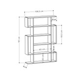 Polica za knjige Mito - Antracit, Light Mocha