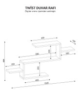 Polica za knjige Twist – Bijela