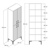 Višenamjenski kabinet Berlin A - orah, antracit