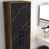 Višenamjenski kabinet Berlin A - orah, crni mermer