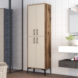 Višenamjenski kabinet Berlin A - orah, krem