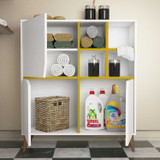 Višenamjenski kabinet Puls - bijela, žuta