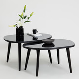 Stolici za kafu-kavu (2 komada) Gusto - Crno, Fume