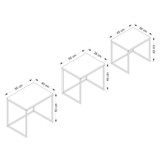 Stolici za kafu-kavu (3 komada) Evija – Bijela