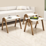 Stolici za kafu-kavu (3 komada) Pariz - orah, krem