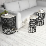 Stolici za kafu-kavu (3 komada) Stil - bijeli mramor