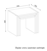 Stolici za kafu-kavu (3 komada) Zariel – Bijela