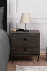 Noćni ormarić Luna - tamno smeđa