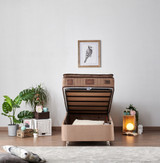 Krevet sa madracem Helen - svijetlo smeđa (120 x 200)