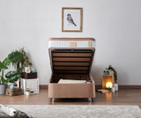 Krevet sa madracem Latte - svijetlosmeđa (80 x 180)