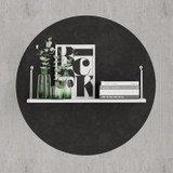 Zidna polica Armoni - sjajna bijela