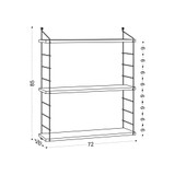 Zidna polica Armoni 3'lü - sjajna bijela