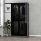 Ormar Kelj staklo antracit - 190