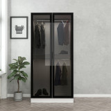 Ormar Kelj staklo crno - 190