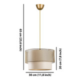 Stropna svjetiljka Torta Metal - krem, zlatna