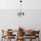 Stropna svjetiljka Metalna torta - bijela, crna