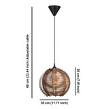 Stropna svjetiljka Kugla od bambusa