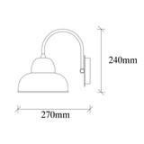Zidna lampa Berceste - 180CRNI-A
