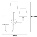 Zidna lampa Çatal - 3571