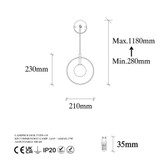 Zidna lampa Geometrija - 11125