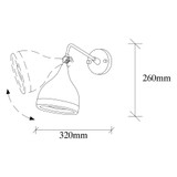 Zidna lampa Yıldo - 7031