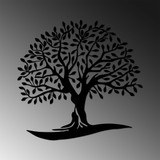 Dekorativni metalni zidni pribor Monumentalno drvo 21