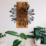 Ukrasni drveni zidni pribor tratinčica