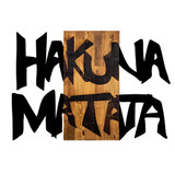 Ukrasni drveni zidni pribor Hakuna Matata 5