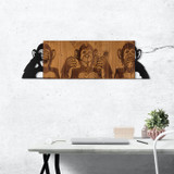 Ukrasni drveni zidni pribor Nisam vidio nisam čuo ne znam