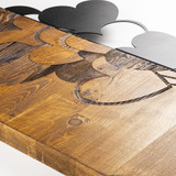 Ukrasni drveni zidni pribor Volite metal