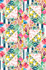 Tepih (120 x 180) Tropska - ružičasta