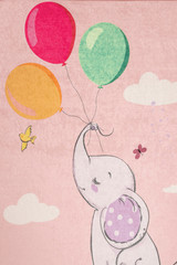 Tepih (140 x 190) Baloni - roze