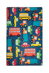 Tepih (140 x 190) Automobili – Plavi