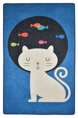Tepih (140 x 190) Mačka i ribe