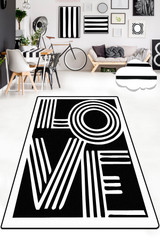 Tepih (200 x 290)  Line Love Black Djt