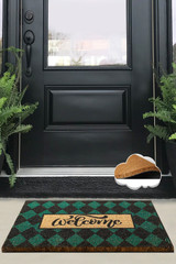 Coco otirač  Karirana - zelena