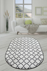 tepih (100 x 200)  Kupa Oval - Bijela Djt