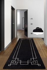 Tepih (120 x 200)  Kvadrat crna 120X200