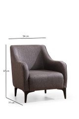 Wing Chair Belissimo - tamno siva
