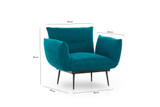 Wing Chair Jax Solo - Petrol Green GR124 Wing Chair Jax Solo - Petrol Green GR124