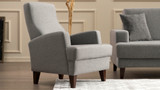 Wing Chair Kana Bergere - svijetlo siva