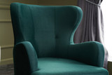 Wing Chair Karina - Petrol Green Wing Chair Karina - Petrol Green